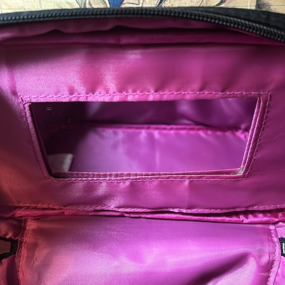 Caboodles Soft Fabric Makeup Hair Tools Case Pink Black Houndstooth w IPSY Bag - Picture 14 of 17